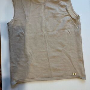 FERRAEGAMO Sleeveless Beige Tank Top